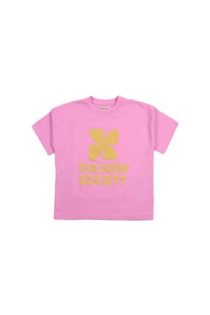 T-shirt con logo TNS rosa lavanda THE NEW SOCIETY KIDS | S26AHB1P471PINKLAVANDER